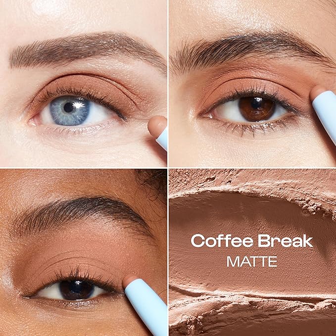 ALLEYOOP 11th Hour Cream Eyeshadow Sticks Bundle - Coffee Break (Matte) & Espresso Self (Matte) - Waterproof, Smudge-Proof, Crease-Proof Eyeshadow for Over 11 Hours
