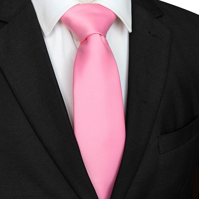 JEMYGINS Solid Color Tie Mens Necktie for Business and Wedding