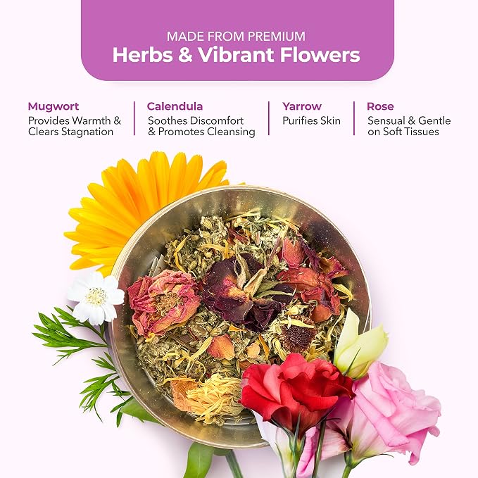 Yoni Steamer for Women — Signature Vaginal Steam Herbs Blend, 1.5 oz V Steam Kit for Cleansing and Toning, Use in Sitz Bath or Yoni Herbs Tub Soak, Up to 11 Sessions, Made in USA