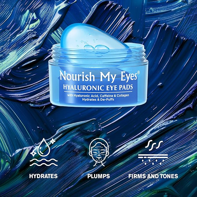 Fran Wilson Nourish My Eyes Eye Pads - Soothe Tired Eyes, Reduce Puffiness & Dark Circles, hydrates the skin around the eyes - 36 Count - Cooling & Refreshing, Instantly (Hyaluronic)