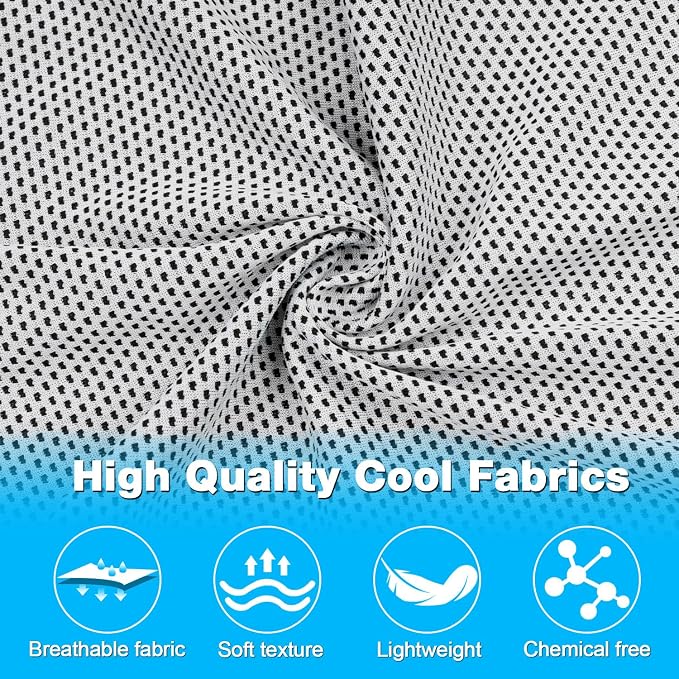 MENOLY 30 Packs Cooling Towels Bulk Cooling Towels for Neck and Face Gym Workout Cooling Neck Rags for Sports Yoga Soft Microfiber Breathable Sweat Rags for Hiking Running Fitness-Gray