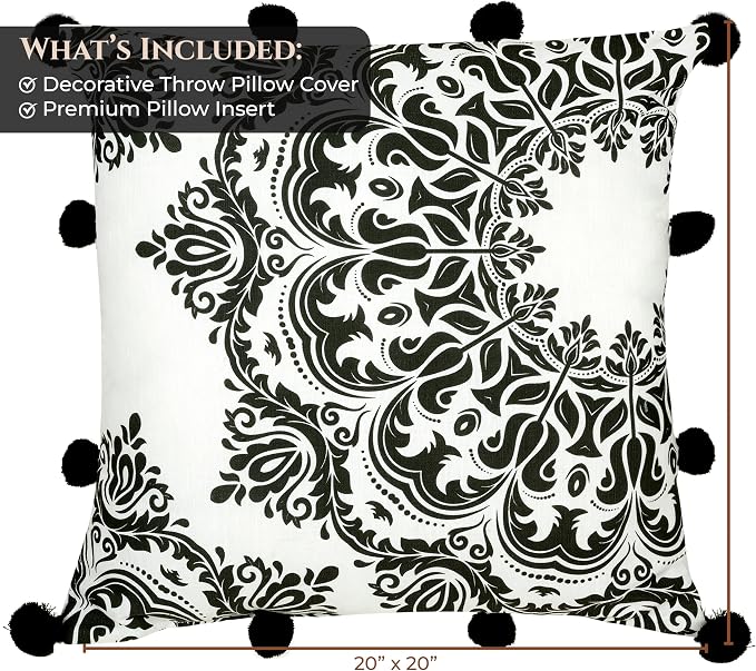 ROYALE LINENS 20 x 20 Pillow Insert - Down Alternative Throw Pillows Insert - Square Pillow Pack of 1 - Bed & Couch Pillows - Inner Cushion for Bed, Cushion for Living Room - Shams Stuffer