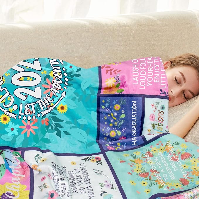 2026 Graduation Gifts Blanket Her, Graduation Throw Blanket 60"X50", Graduation Party Decorations Class of 2026, PHD High School College Graduation Gifts for Women