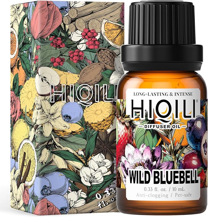 HIQILI Wild Bluebell Diffuser Oil for Scent Diffusers, Inspired by Jo M.lone's, Work & Relax, Ideal for Office, Bathroom, Travel - 0.34 Fl Oz