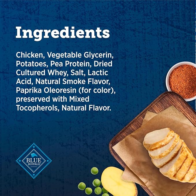 Blue Buffalo True Chews Premium Jerky Cuts Dog Treats, Made in the USA with Natural Ingredients, Chicken, 12-oz Bag, (Pack of 6)