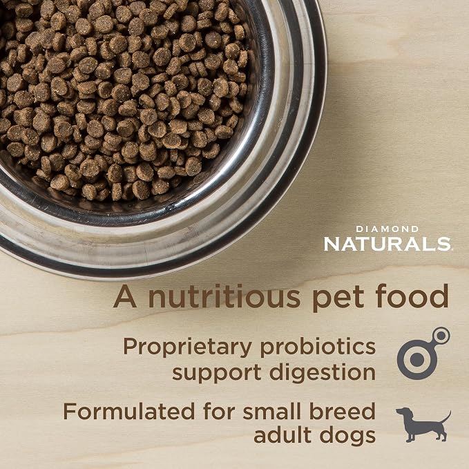 Diamond Naturals Small Breed Adult Dry Dog Food, Chicken & Rice, 6lb | Balanced Nutrients for Small Breed Dogs | Omega Fatty Acids for Skin & Coat Health | Probiotics for Digestive Support