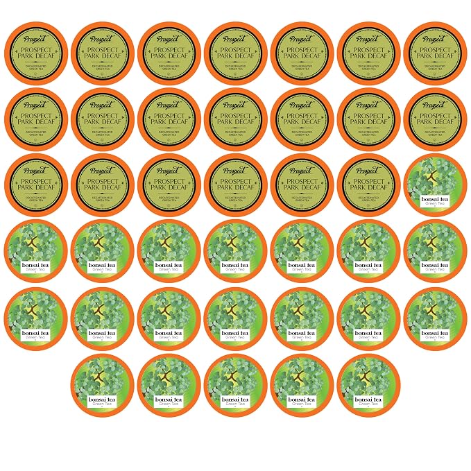 Two Rivers Assorted Tea Go Green Tea Pods Variety Sampler Pack for Keurig K Cup Brewers, 40 Count