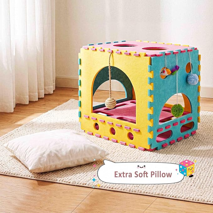 41 Pcs Interactive Cat Toys with Cat Puzzle Box, Cat Puzzle Toys, Kitten Toy