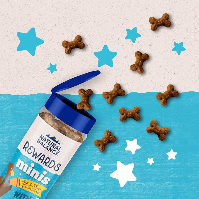 Natural Balance Rewards Minis, Training Treats for Dogs, Turkey, 5.3 oz | Grain-Free Treats, Limited-Ingredient Recipe, Perfectly Sized for Rewarding Dogs Through the Day