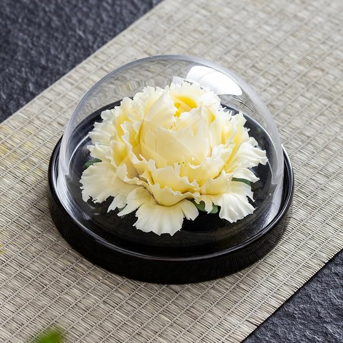 Passive Diffuser Ceramic Flower Aromatherapy – Exquisite Handcrafted Ceramic Decorative Essential Oil Diffuser for Office Desk, Home, and Yoga, with Robust Gift Box Packaging (Yellow Peony)