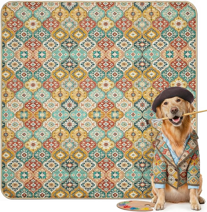 FXW Washable Pee Pads for Dogs, Super Absorbent, 63" Square, 1 Pack | Machine washable, Non-slip backing, Fits 24"H 8-Panel FXW Rollick/Homeplus Playpens