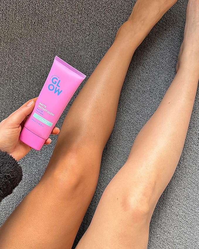 Australian Glow Matte Instant Glow Daypass| 24-hour tan, wash-off, face and body, cruelty-free, vegan, organic ingredients - 3.38 fl.oz., Pink
