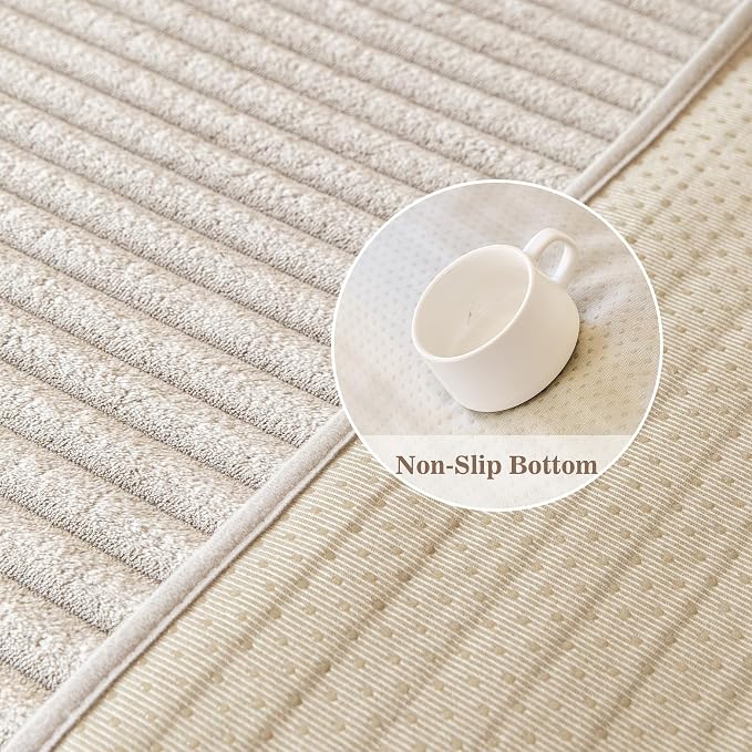 MYSKY HOME Couch Cover L Shape, 100% Waterproof Couch Cover, Couch Covers for Dogs, Non Slip Couch Covers for 3 Cushion Sofa Pet Friendly, Soft Sofa Slipcover Dog Bed Cover Protector, Oat, 35"x70.9"