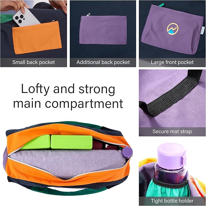 JoYnWell Yoga Bags and Carriers Fits All Your Stuff, Extra Large Yoga Mat Bag Full Zip Yoga Mat Bag with 3 Zipper pockets