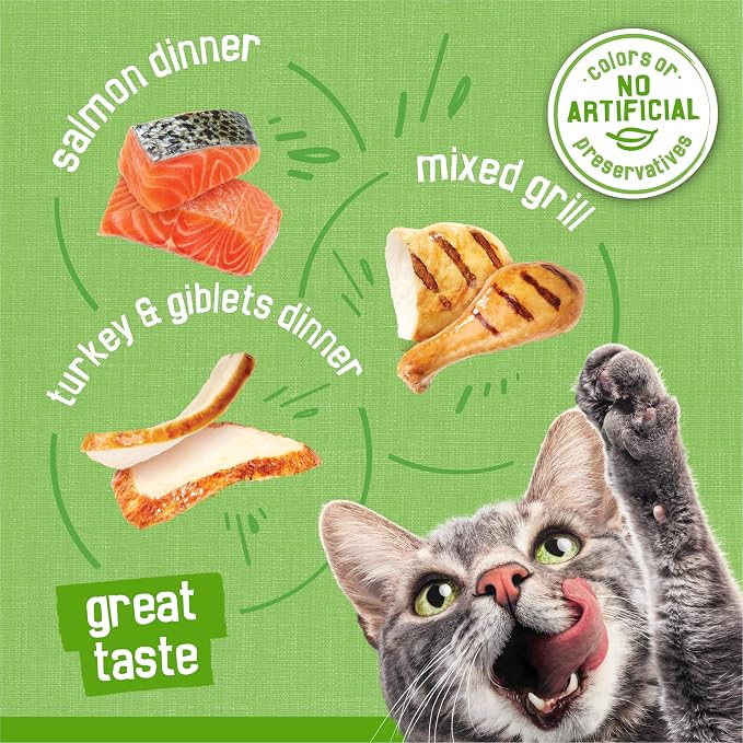 Friskies Purina Wet Cat Food Pate Variety Pack Salmon Dinner, Turkey and Giblets Dinner and Mixed Grill - 5.5 oz. Cans (Pack of 48)