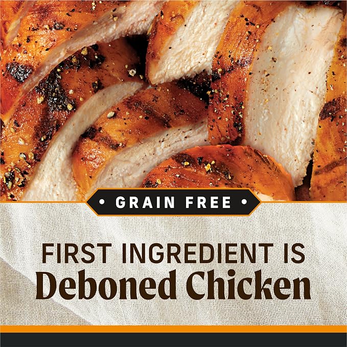 Merrick Grain Free Premium And Natural Canned Dog Food, Soft And Healthy Wet Recipe, Real Chicken Dinner - (Pack of 12) 12.7 oz. Cans