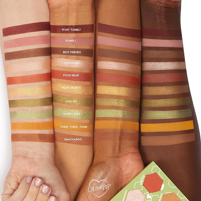 ColourPop x Winnie the Pooh Sweet As Can Bee Eyeshadow Palette - Honey Tone Eye Makeup Palette with Metallic, Matte & Matte Sparkle Finishes - High-Pigment Formula (0.4 oz)