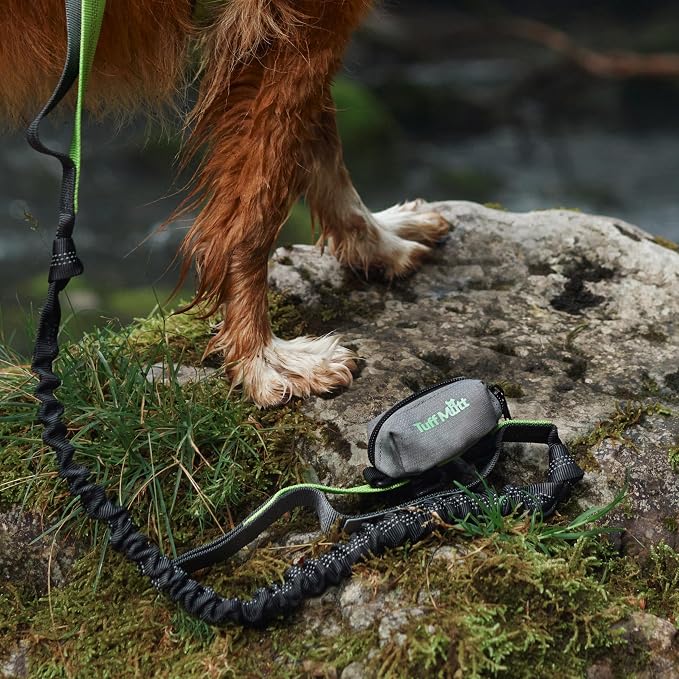 Tuff Mutt Dog Poop Bag Holder with Velcro Attachment - Durable Fabric Poop Bag Dispenser for Leashes - Includes Starter Roll for Easy Cleanup (Pack of 3)