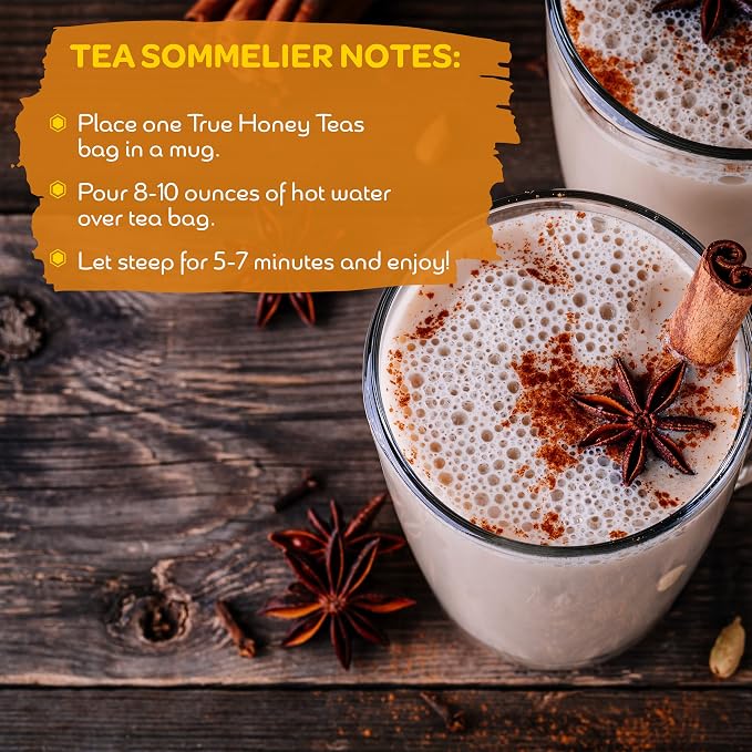 Honey Infused Spiced Chai Single Serve Tea (12)