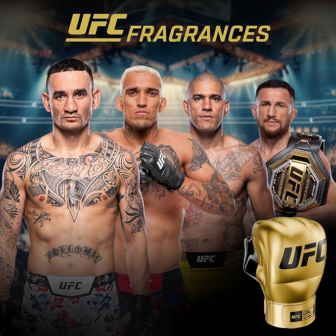UFC Final Round - Cologne for Men - Amber, Leather, Vanilla Perfume for Men with Saffron and Sandalwood Notes - Bold, Long Lasting Scent - 3.4 oz