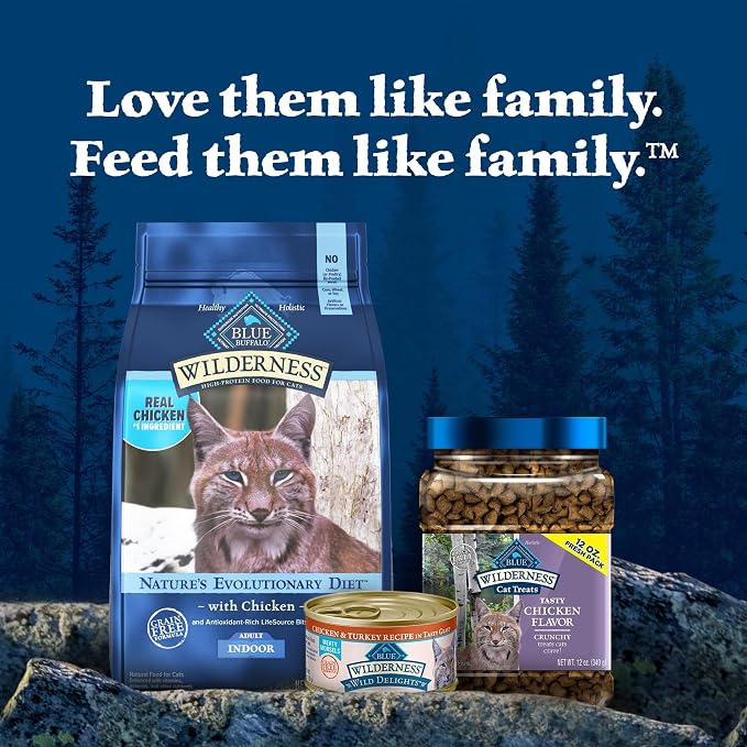 Blue Buffalo Wilderness Chicken Adult Indoor Dry Cat Food, Grain-Free, 2 lb | High Protein, Real Chicken #1 Ingredient, Supports Immunity with Antioxidant-Rich LifeSource Bits, Promotes Healthy Digestion