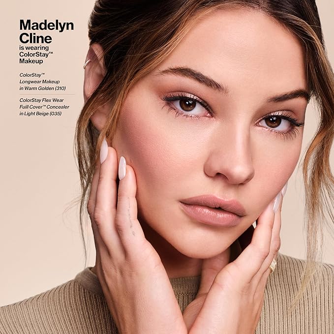 Revlon ColorStay Flex Wear, Full Cover Non-Creasing Concealer, Infused with Hyaluronic Acid & Vitamin E, Flexible Longwear, 078 Truffle, 0.34 fl oz.