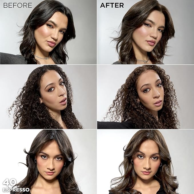 L'Oreal Paris Feria Multi-Faceted Shimmering Permanent Hair Color, 40 Espresso, Pack of 1 Hair Dye Kit