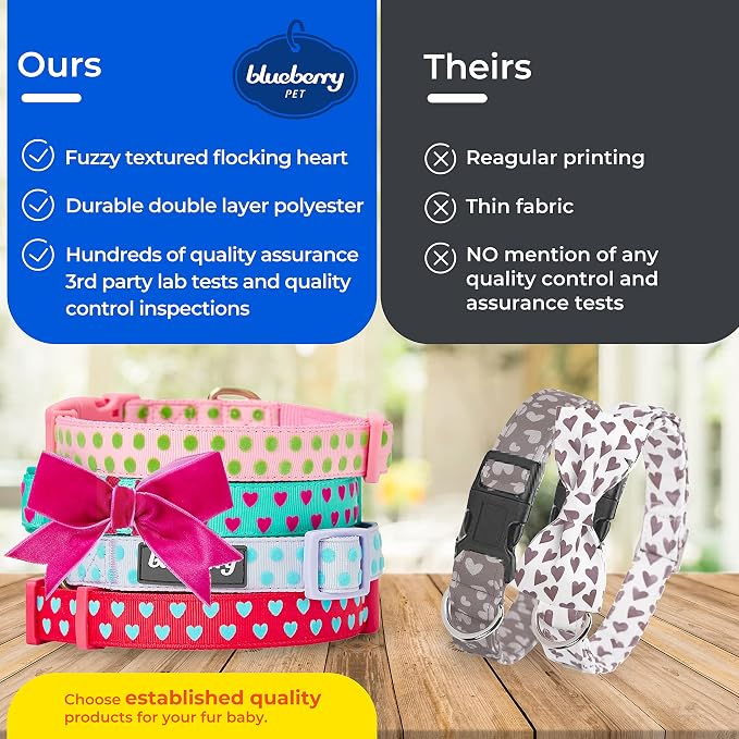 Blueberry Pet Floral Power Cosmos Designer Pink Adjustable Dog Collar with Detachable Pink Peony, Small, Neck 12"-16"