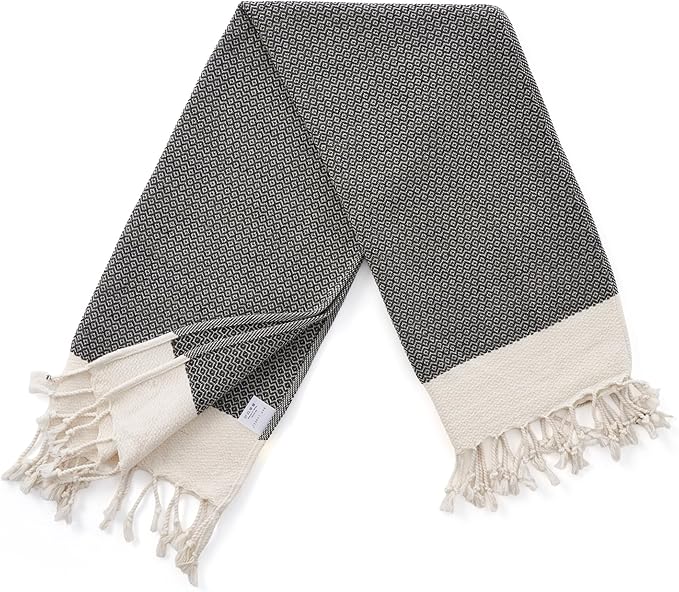BAY LAUREL Turkish Hand Towel – Pack of 2 | Soft & Absorbent Decorative Towels for Bathroom, Hand, Face, Hair, Gym, Yoga, SPA, Kitchen & Tea (Dark Army Green, Diamond 15x26 Inches (Set of 2)