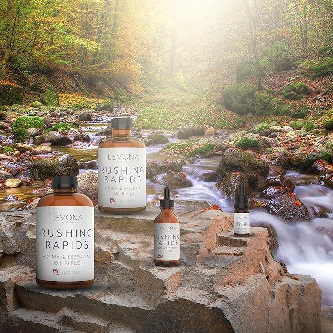 Levona Scent Essential Oils For Diffusers For Home: Hotel and Home Luxury Scents Oils For Diffuser - Rushing Rapids Scented Oil With Citrus Essential Oils And A Touch Of Vanilla Fragrance Oil - 500 Ml