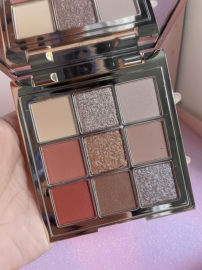 9 Colors Eyeshadow Palette, Matte & Shimmer & Glitter Eye Shadow, Highly Pigmented Silky Smooth Powder Waterproof Long Lasting Makeup Palettes. (Color 3)