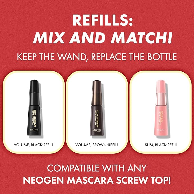 [K-Beauty] Neogen Dermalogy Extra Volume Curl Metal Mascara (Volume, Black) + Refill Set