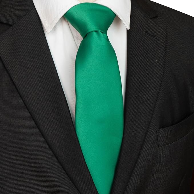 JEMYGINS Solid Color Tie Mens Necktie for Business and Wedding