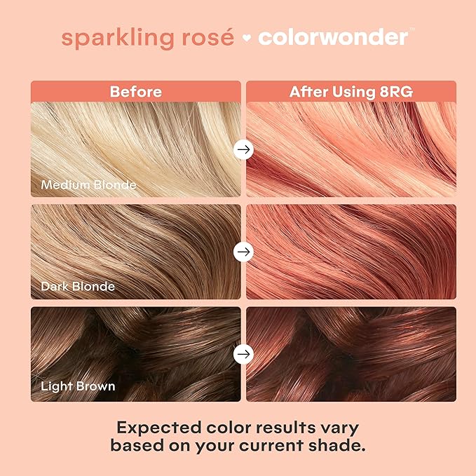 Madison Reed colorwonder Demi-Permanent Hair Color, Effortless At-Home Hair Dye, Ammonia-Free, Cruelty-Free, Sparkling Rosé (8RG Rose Gold), Pack of 1