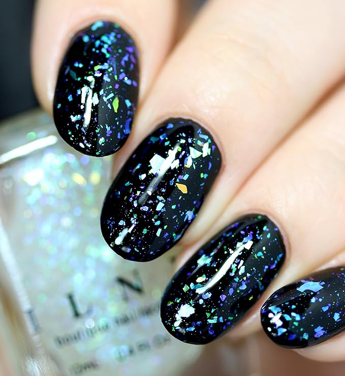 ILNP Wonderland - Teal, Purple, Blue Color Shifting Iridescent Flakie Topper Nail Polish