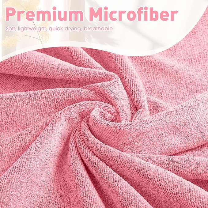 Breling 6 Pcs Hot Yoga Towels Bulk Non Slip Microfiber Anti Slip Absorbent Multicolor Wicking Pilates Yoga Mat Towel for Women Men Pilates, 27" x 72" (Multicolor)