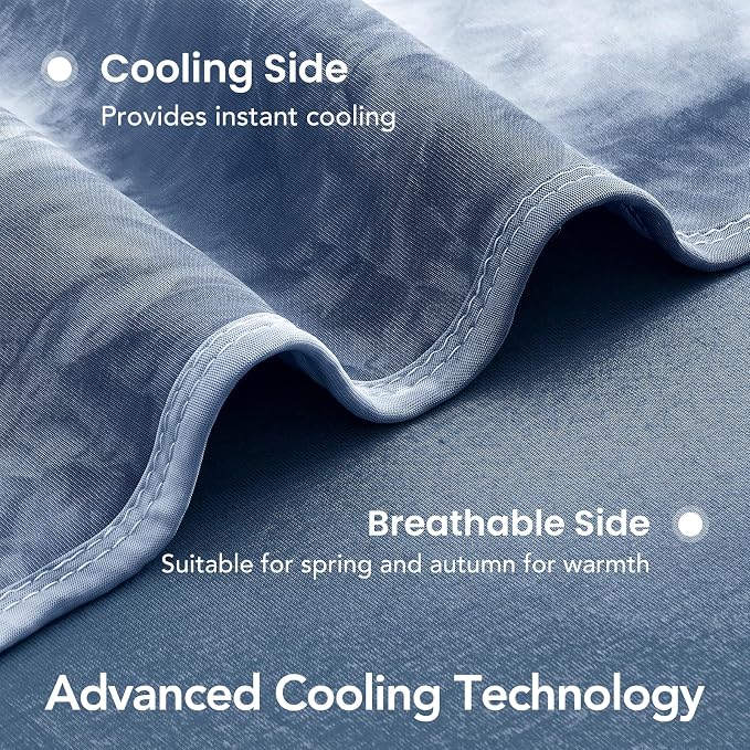 Cooling Blanket King Size 90"x104" for Hot Sleepers | Cold Summer Soft Blanket for Bed Couch and Travel Absorbs Heat Q-Max>0.35 Cool Lightweight Throw for Night Sweats Menopause