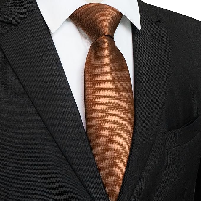 JEMYGINS Solid Color Tie Mens Necktie for Business and Wedding