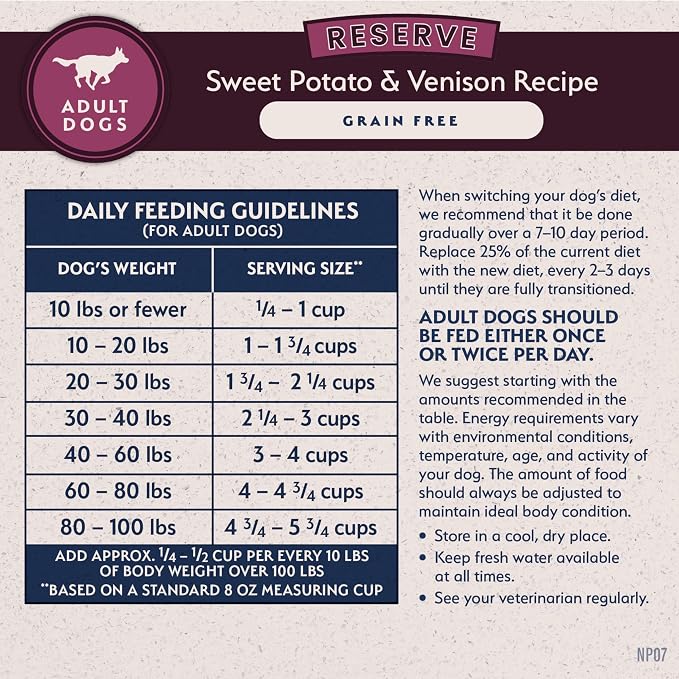 Natural Balance Limited Ingredient Adult Dry Dog Food - Balanced Nutrition for Adult Dogs - Grain-Free, Soy-Free Recipe - Limited Ingredient Formula - 22 lb - Reserve Sweet Potato & Venison Recipe