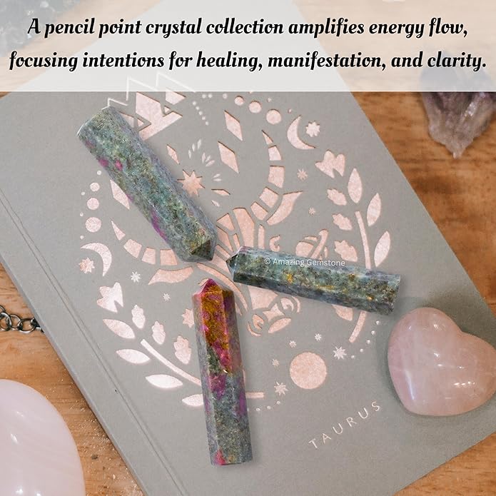 Amazing Gemstone Crystal Points Bulk Healing Crystals & Stones - Premium Single Terminated Healing Wand Point Bulk Crystals for Crafts, Crystal Grid, DIY Work