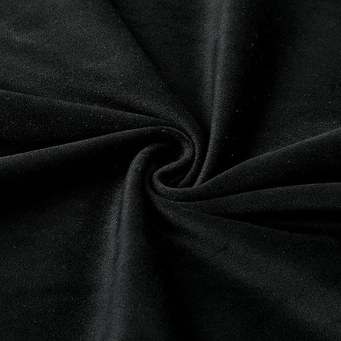 NiNi ALL Black Velvet Throw Pillow Covers 12x20 Pack of 2 Decorative Couch | Soft Solid Boho Cushion Squar Pillow Cases for Chair Sofa Bedroom Farmhouse Living room Modern Luxury Home Decor Halloween