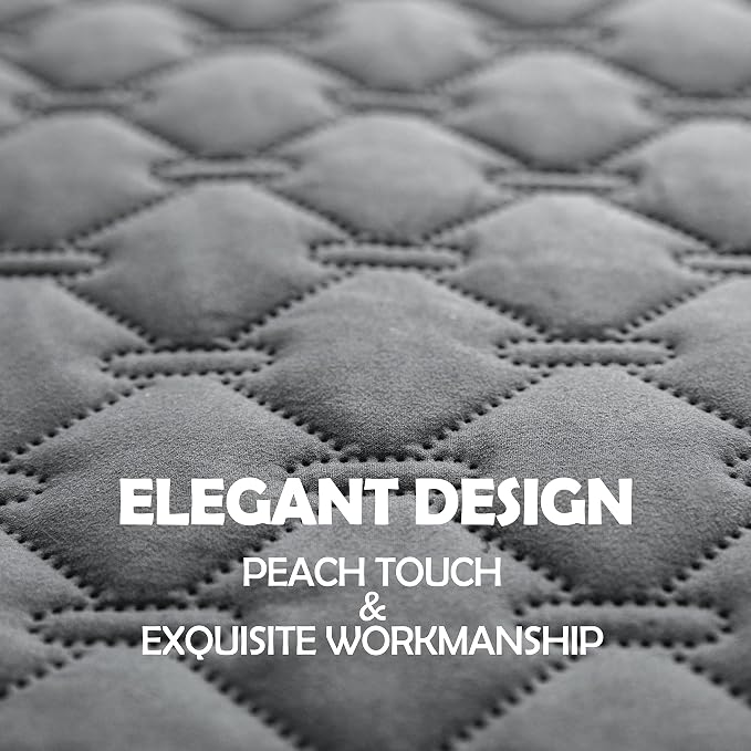 gogobunny Waterproof Dog Blankets for Large Dogs, Pet Bed Cover Breathable | Washable Pee Pads, Quilted Throw Blanket, Furniture Protector for Couch Sofa Bed Car, 82x82 Inch Dark/Light Grey