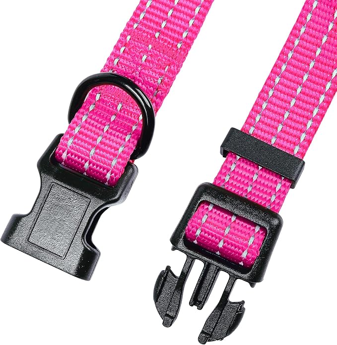 Mile High Life Reflective Dog Collar, Adjustable Lightweight Quick Release