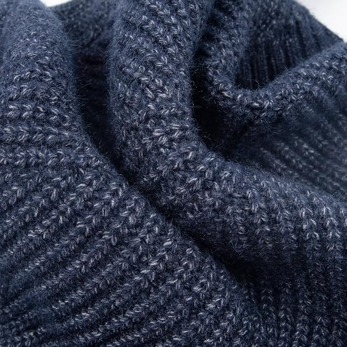 Fitwarm Turtleneck Knit Dog Sweater, Thermal Dog Winter Clothes for Small Dogs Boy Girl, Cozy Sweaters for Dogs, Doggy Pullover Jumper, Pet Outfit, Heather Navy Blue, Small