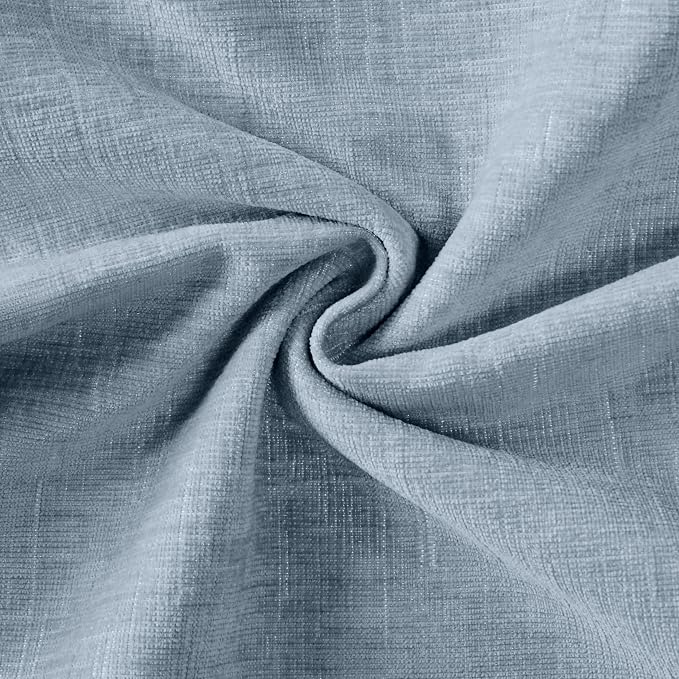 Ohocut Scalloped Pillow Cover Pack of 2 Spring Chenille Decorative Throw Pillow Covers Cute Boho Couch Pillow Covers Aesthetic Funky Preppy Pillow Cases for Sofa Living Room (Misty Blue, 20x20 Inch)