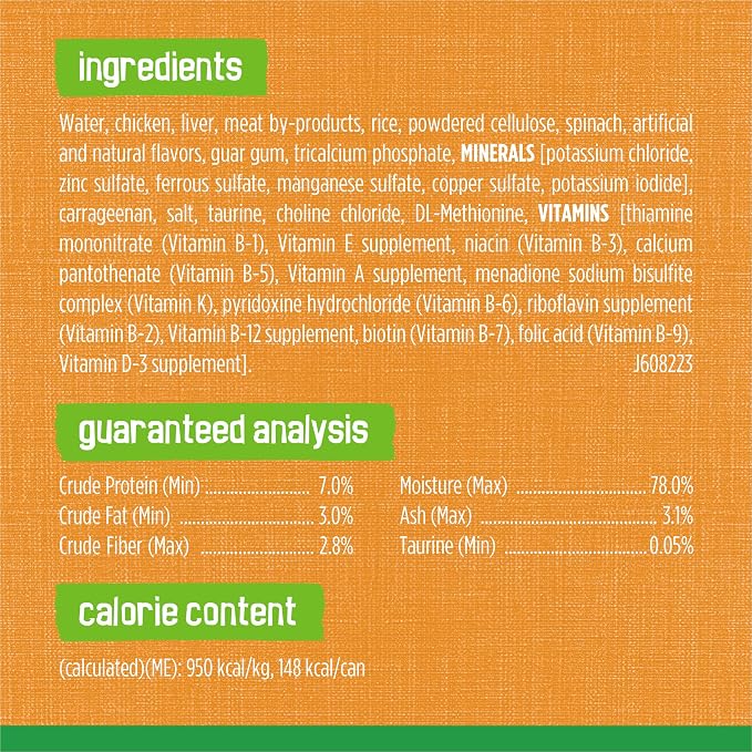 Purina Friskies Indoor Cat Food Pate Chicken Dinner With Garden Greens - (Pack of 24) 5.5 oz. Cans