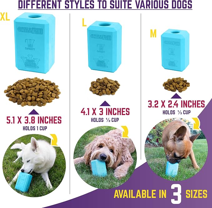 Chew King Premium Treat Dog Toy, Large, Extremely Durable Natural Rubber Fillable Toy Collection, Frozen Feeding