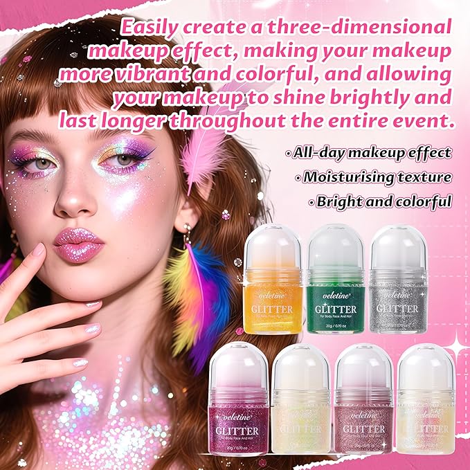 Body Glitter,20g/0.7 oz (Yellow)