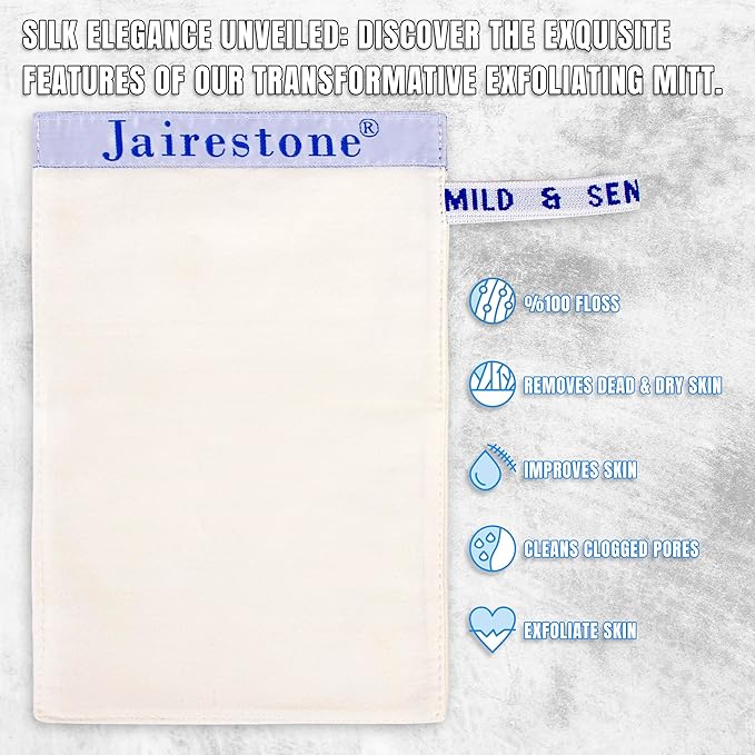 Jairestone Deep Exfoliating Glove - Exfoliating Gloves Dead Skin Remover – Hammam Hand Scrub Glove – Kessa Body Scrub Mitt - Spray Tan Remover - Bikini Buffer