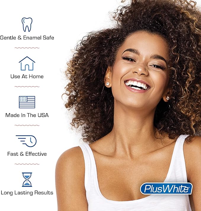 Plus White Speed Whitening Gel - Works in 5 Minutes - Professional Teeth Whitening w/Dentist Approved Ingredient (0.5 oz)